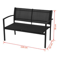 Thumbnail for 4-tlg. Garten-Lounge-Set Textilene Schwarz
