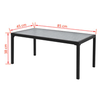 Thumbnail for 4-tlg. Garten-Lounge-Set Textilene Schwarz