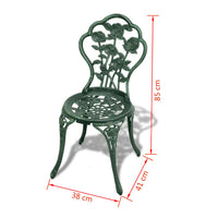 Thumbnail for 3-tlg. Bistro-Set Aluminiumguss Grün