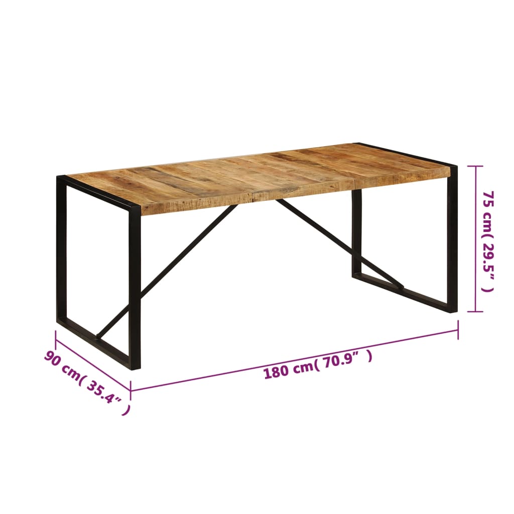 Esstisch 180x90x75 cm Massivholz Mango