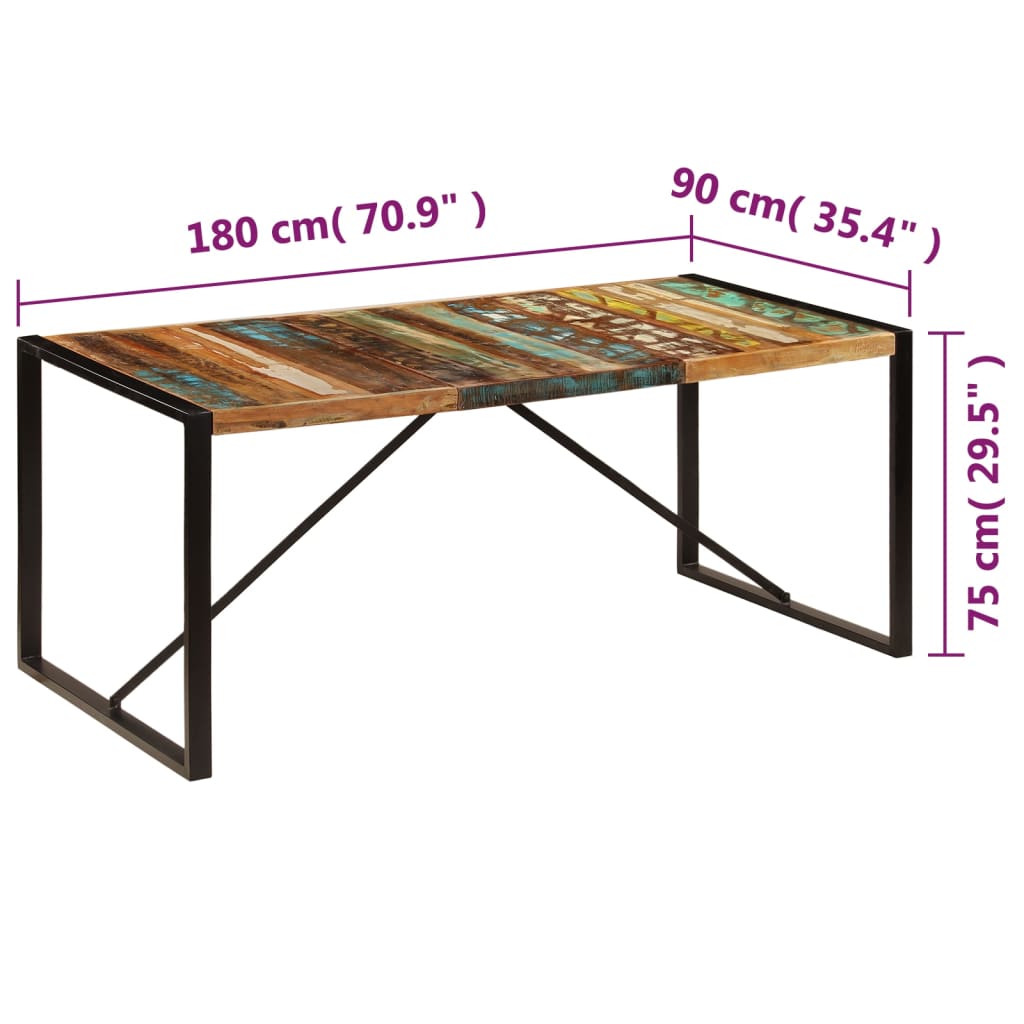 Esstisch 180x90x75 cm Altholz Massiv