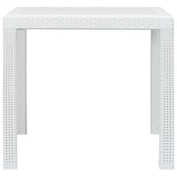 Thumbnail for Gartentisch Weiß 79x79x72 cm Kunststoff Rattan-Optik
