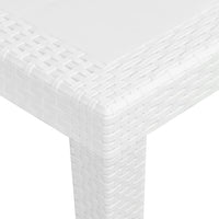 Thumbnail for Gartentisch Weiß 79x79x72 cm Kunststoff Rattan-Optik