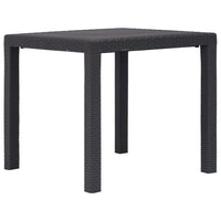 Thumbnail for Gartentisch Braun 79x79x72 cm Kunststoff Rattan-Optik
