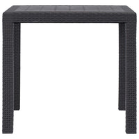 Thumbnail for Gartentisch Braun 79x79x72 cm Kunststoff Rattan-Optik