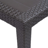 Thumbnail for Gartentisch Braun 79x79x72 cm Kunststoff Rattan-Optik