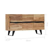 Thumbnail for Sideboard 150x40x79 cm Massivholz Akazie