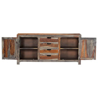 Thumbnail for Sideboard Grau 160x40x75 cm Massivholz