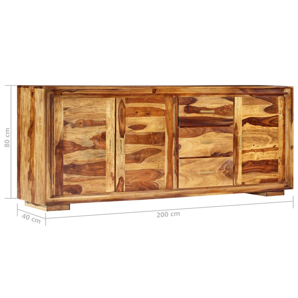 Sideboard 200x40x80 cm Massivholz
