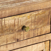 Thumbnail for Sideboard mit 4 Schubladen 160x40x85 cm Massivholz Mango