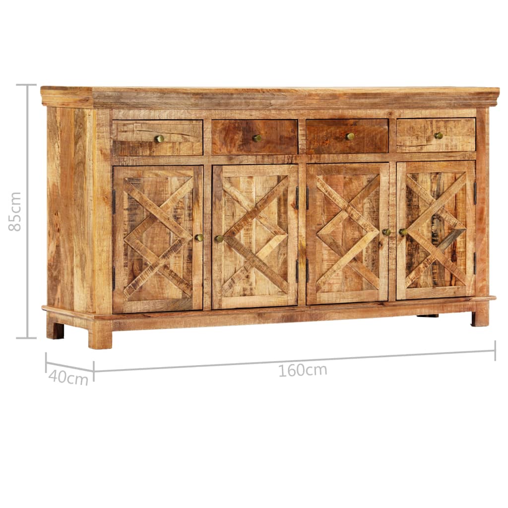 Sideboard mit 4 Schubladen 160x40x85 cm Massivholz Mango