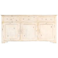 Thumbnail for Sideboard Weiß 160x40x80 cm Massivholz Mango