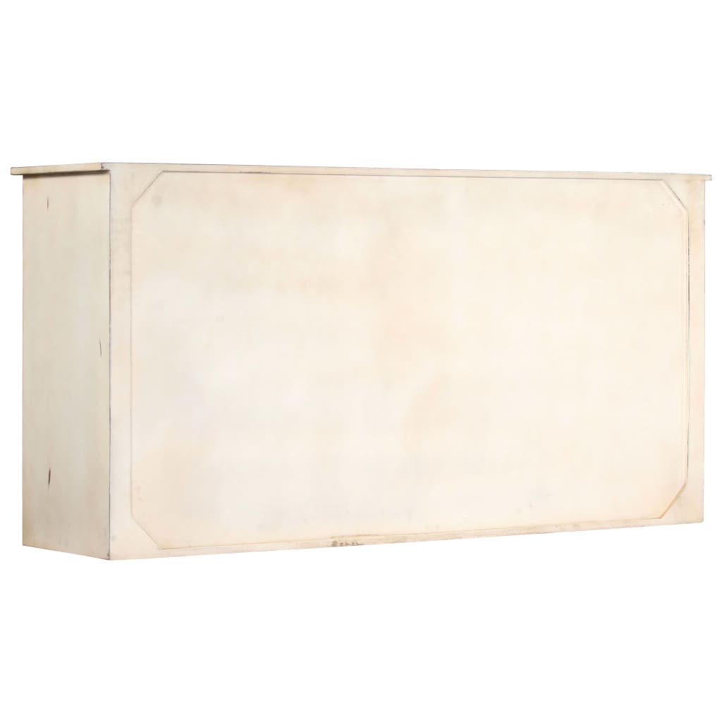 Sideboard Weiß 160x40x80 cm Massivholz Mango