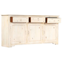 Thumbnail for Sideboard Weiß 160x40x80 cm Massivholz Mango