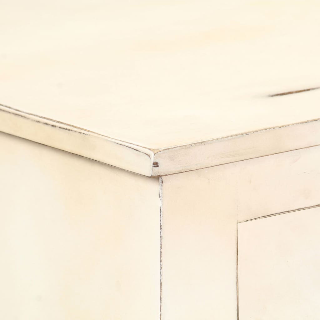 Sideboard Weiß 160x40x80 cm Massivholz Mango