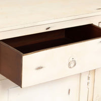 Thumbnail for Sideboard Weiß 160x40x80 cm Massivholz Mango