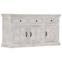 Thumbnail for Sideboard Weiß 140x40x74 cm Massivholz Mango