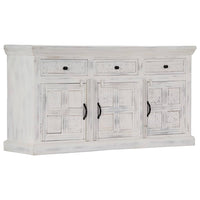 Thumbnail for Sideboard Weiß 140x40x74 cm Massivholz Mango