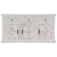 Thumbnail for Sideboard Weiß 140x40x74 cm Massivholz Mango