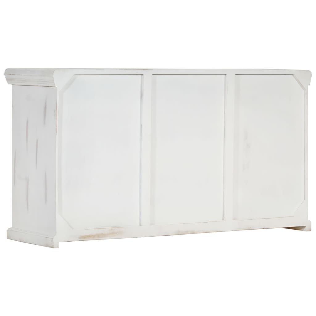 Sideboard Weiß 140x40x74 cm Massivholz Mango