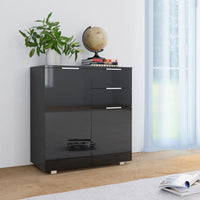 Thumbnail for Sideboard Hochglanz-Schwarz 71x35x80 cm Holzwerkstoff