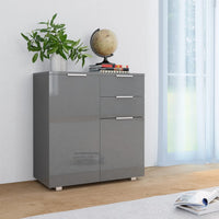 Thumbnail for Sideboard Hochglanz-Grau 71x35x80 cm Holzwerkstoff