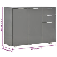 Thumbnail for Sideboard Hochglanz-Grau 107x35x80,5 cm
