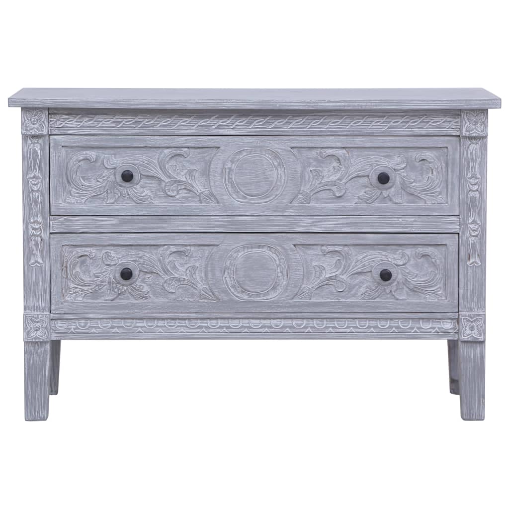 Sideboard mit 2 Schubladen 90 x 30 x 60 cm Massivholz Mahagoni