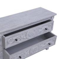Thumbnail for Sideboard mit 2 Schubladen 90 x 30 x 60 cm Massivholz Mahagoni