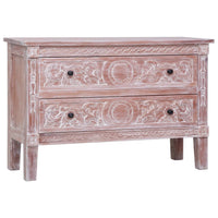 Thumbnail for Sideboard mit 2 Schubladen 90 x 30 x 60 cm Massivholz Mahagoni