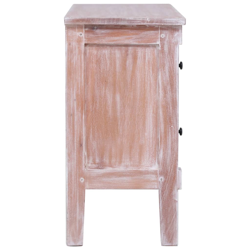 Sideboard mit 2 Schubladen 90 x 30 x 60 cm Massivholz Mahagoni