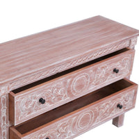 Thumbnail for Sideboard mit 2 Schubladen 90 x 30 x 60 cm Massivholz Mahagoni