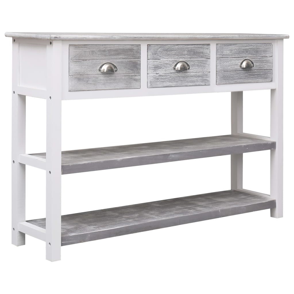 Sideboard Antik-Grau 115x30x76 cm Holz