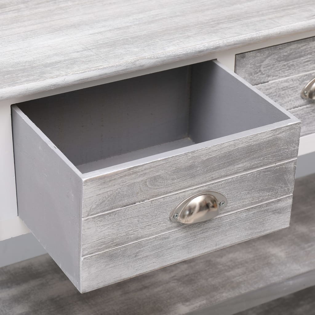 Sideboard Antik-Grau 115x30x76 cm Holz
