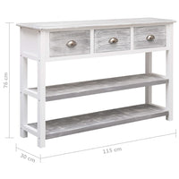 Thumbnail for Sideboard Antik-Grau 115x30x76 cm Holz