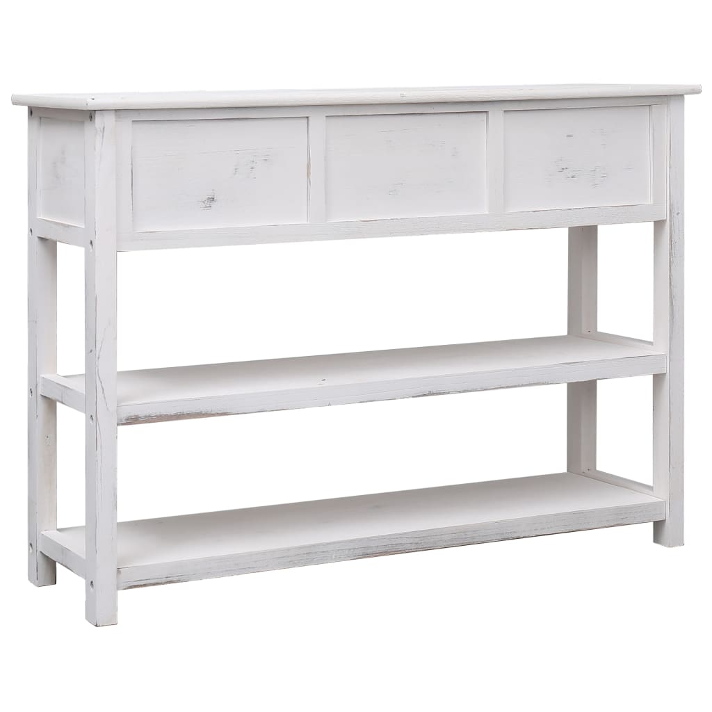Sideboard Antik-Weiß 115x30x76 cm Holz