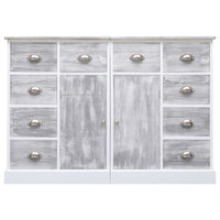 Thumbnail for Sideboard mit 10 Schubladen Grau 113x30x79 cm Holz