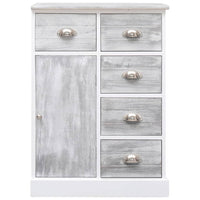 Thumbnail for Sideboard mit 10 Schubladen Grau 113x30x79 cm Holz