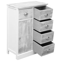 Thumbnail for Sideboard mit 10 Schubladen Grau 113x30x79 cm Holz