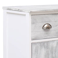 Thumbnail for Sideboard mit 10 Schubladen Grau 113x30x79 cm Holz
