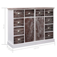 Thumbnail for Sideboard mit 10 Schubladen Braun 113x30x79 cm Holz