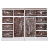 Thumbnail for Sideboard mit 10 Schubladen Braun 113x30x79 cm Holz