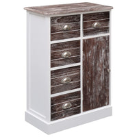 Thumbnail for Sideboard mit 10 Schubladen Braun 113x30x79 cm Holz