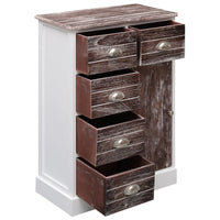 Thumbnail for Sideboard mit 10 Schubladen Braun 113x30x79 cm Holz