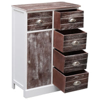 Thumbnail for Sideboard mit 10 Schubladen Braun 113x30x79 cm Holz