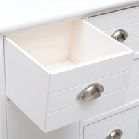 Thumbnail for Sideboard mit 10 Schubladen Weiß 113x30x79 cm Holz