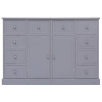 Thumbnail for Sideboard mit 10 Schubladen Grau 113x30x79 cm Holz