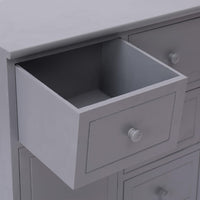 Thumbnail for Sideboard mit 10 Schubladen Grau 113x30x79 cm Holz