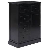 Thumbnail for Sideboard mit 10 Schubladen Schwarz 113x30x79 cm Holz