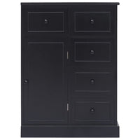 Thumbnail for Sideboard mit 10 Schubladen Schwarz 113x30x79 cm Holz